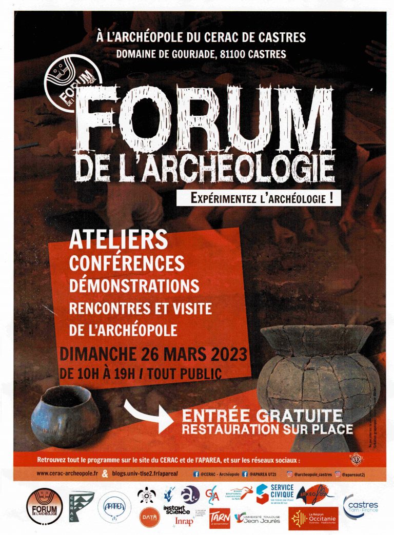 Forum de l’Archéologie CERAC 26 mars 2023